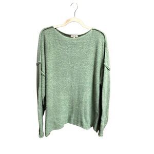 Easel Womens Sage Green Oversize Sweater Size Large